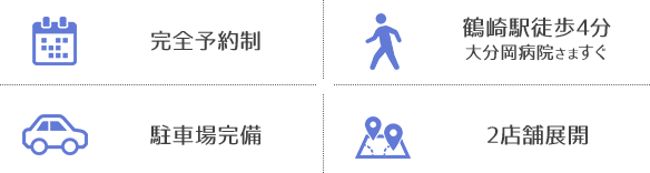 <大分岡病院ななめ向いにある「大分ひかる整体院」は、完全予約制、駐車場完備、女性スタッフ在籍